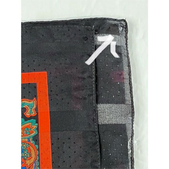 Large Square Head Scarf Accessory Black Stripe Polka Dot Red Blue Paisley Floral - Picture 6 of 8